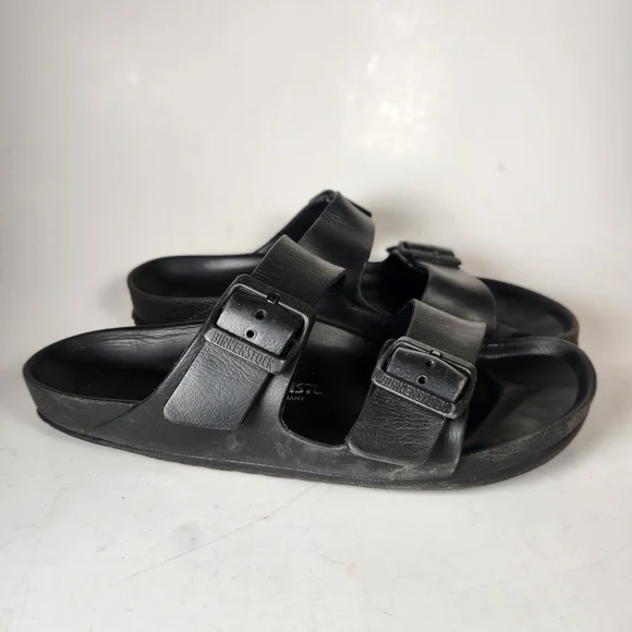 BIRKENSTOCK Women's Arizona Essentials Sandals 38 / 7 Black Slide Beachy Shoes - Picture 2 of 8